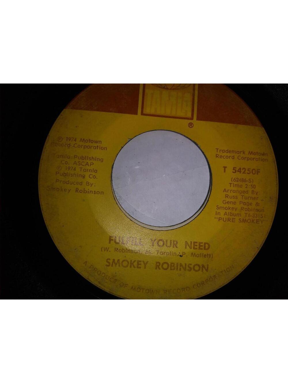 Smokey Robinson- Fulfill your need - Vinyl Record 45